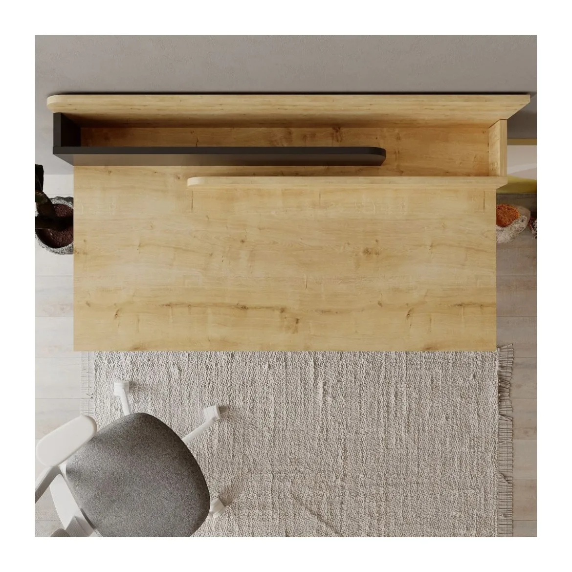 Scrivania con Cassetto Rovere 110x60 cm Camera Ufficio Studio