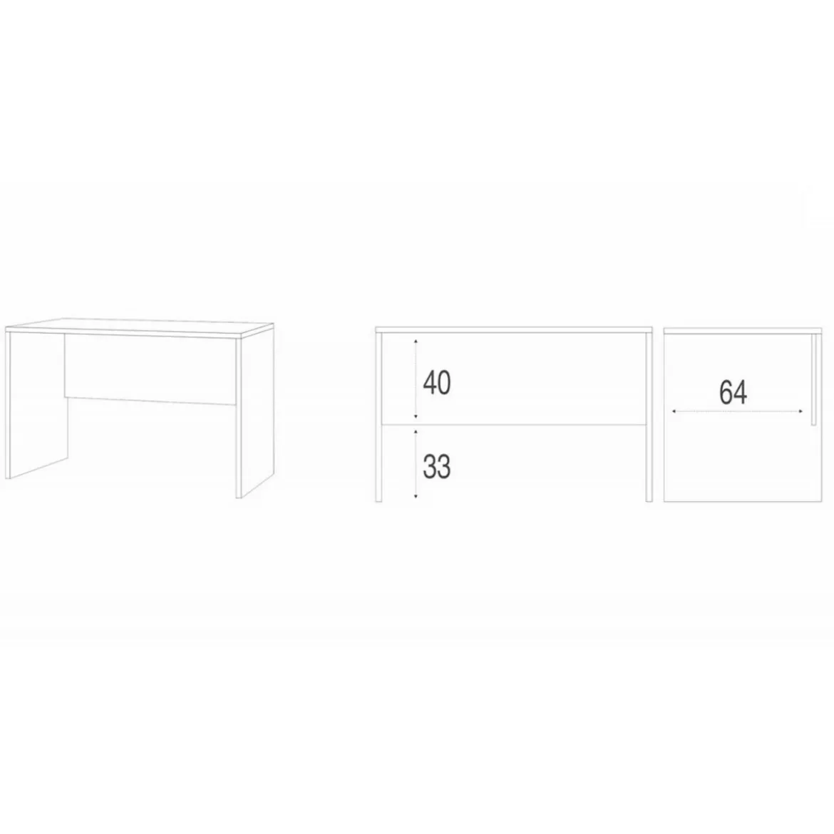 Scrivania Kit 120 cm Noce in Legno Salvaspazio Moderna Ufficio Cameretta
