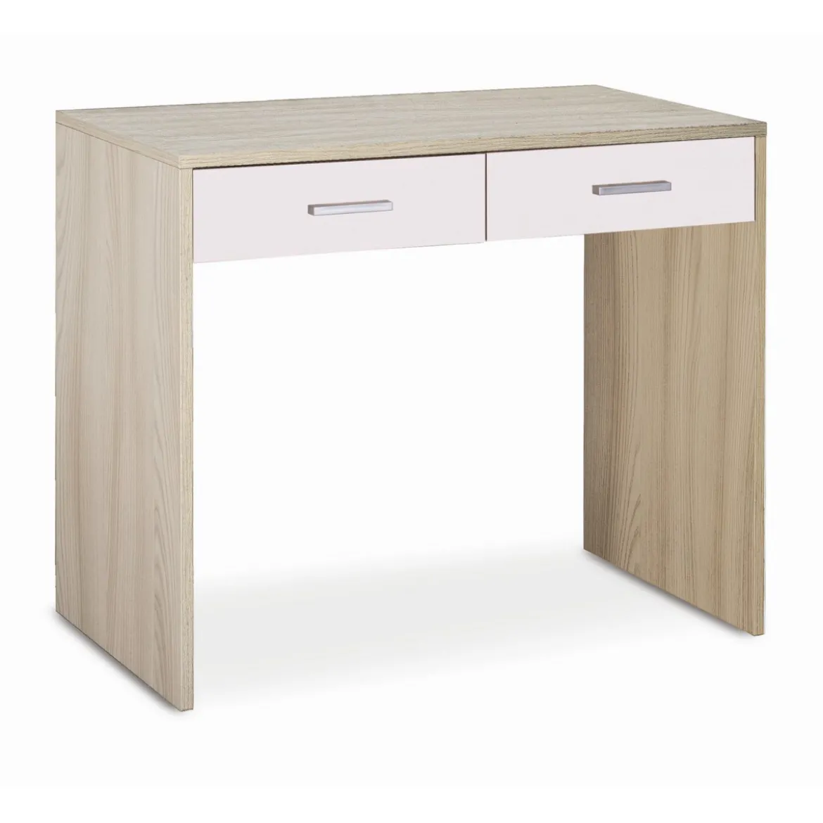 Scrivania Mobile in Legno 90 cm Olmo Bianco Cassetti Uffico Camera Studio