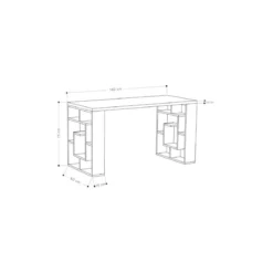Scrivania Moderna con Libreria Ripiani Scaffali Tavolo Porta PC per Ufficio Sala