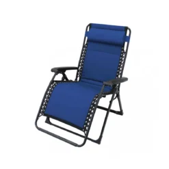 Sdraio Comfort con Braccioli Basculante Blu Spiaggia Giardino