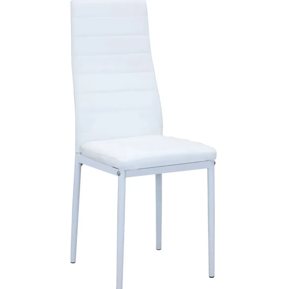Sedia Cucina Moderna Metallo Bianco Seduta Imbottita Schienale Alto
