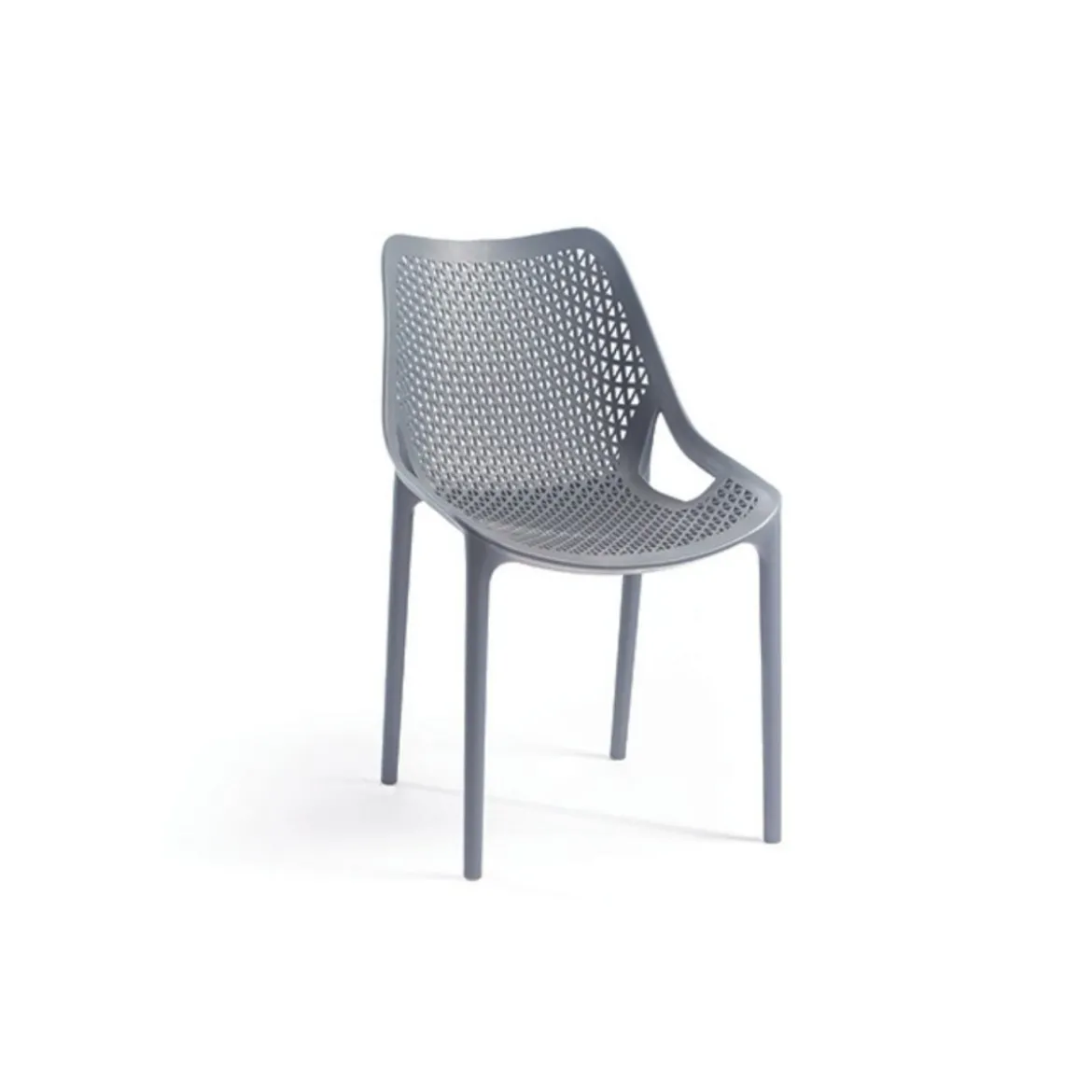 Sedia da Giardino in Polipropilene Grigio