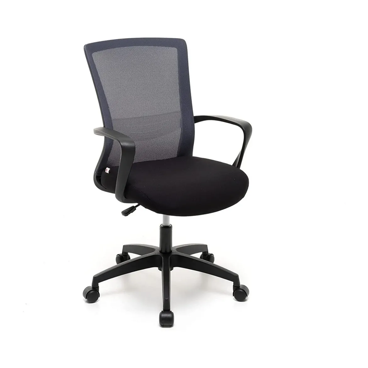 Sedia da Scrivania Seduta Ufficio Grigio con Braccioli Ergonomica con Ruote