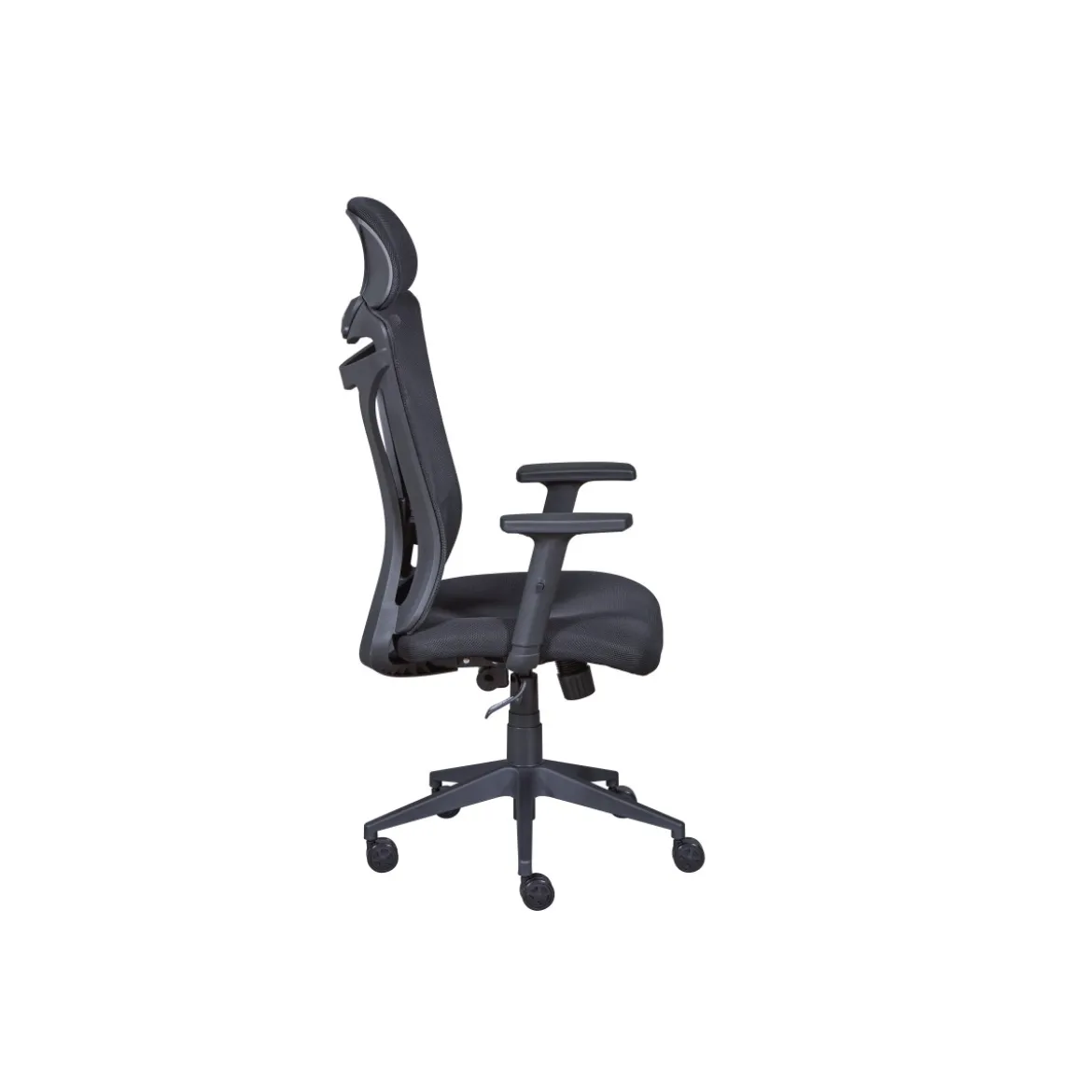 Sedia da Ufficio Nera in Rete Ergonomica con Ruote