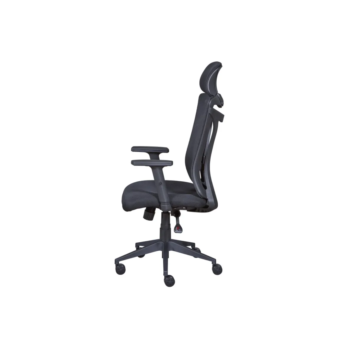Sedia da Ufficio Nera in Rete Ergonomica con Ruote