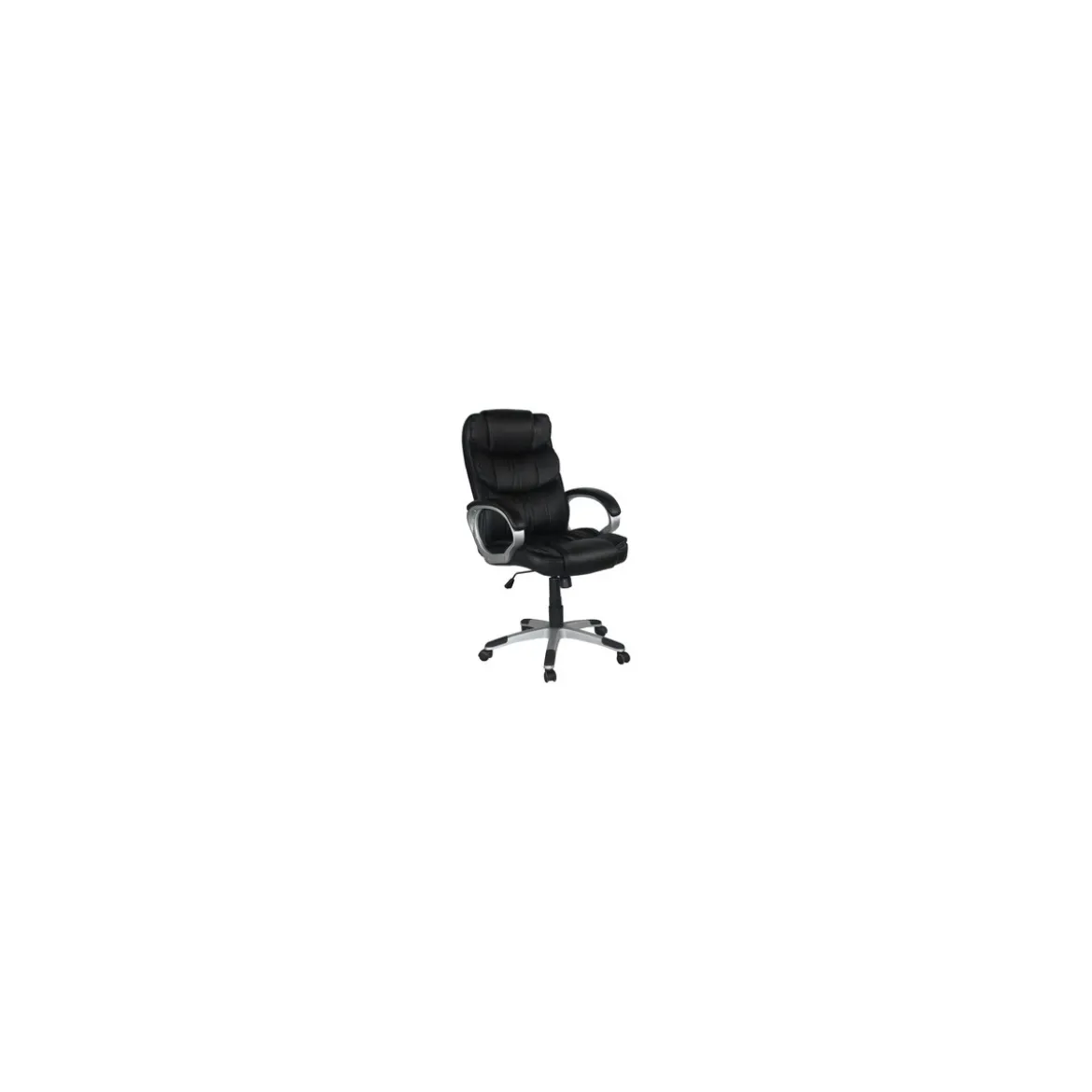 Sedia da Ufficio Nero Direzionale Imbottita Braccioli Ergonomica