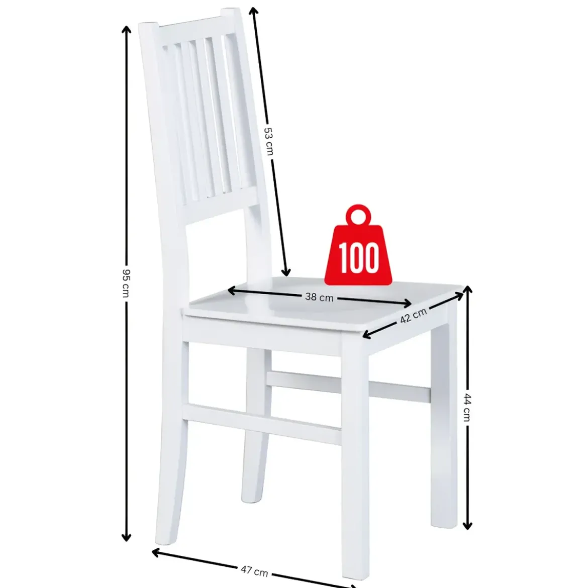 2 Sedie Bianche in Legno Massello Moderne da Salotto per Cucina Soggiorno Design