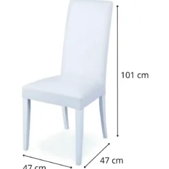 2 Sedie Ecopelle Bianche Cucina Imbottite Legno Moderna Sala da Pranzo Salotto