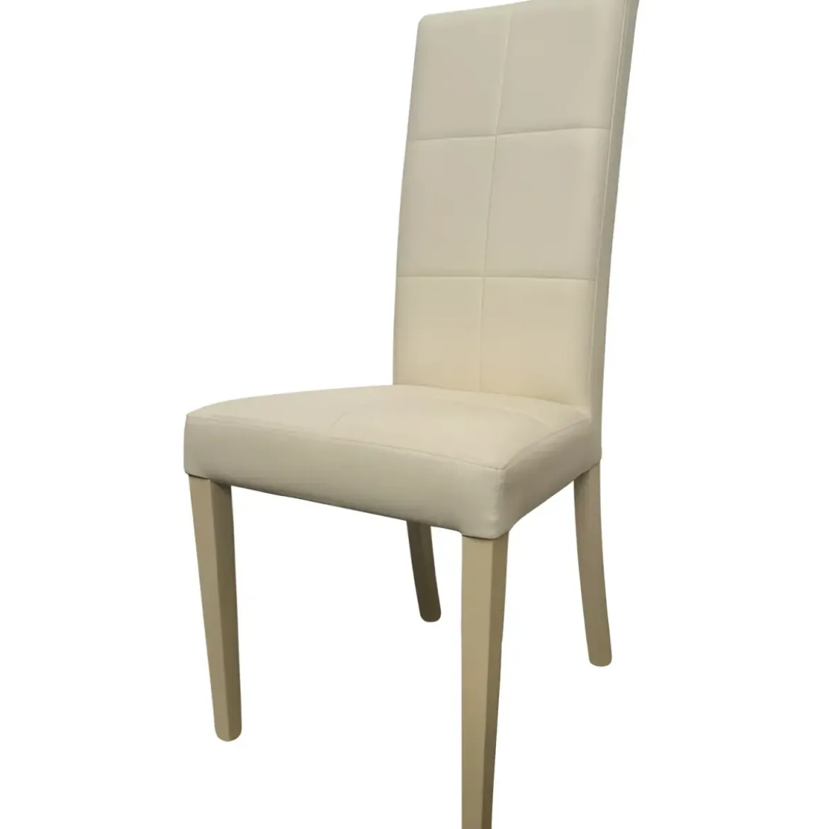 2 Sedie in Ecopelle Beige Cucina Imbottita Moderna Sala da Pranzo Salotto Legno
