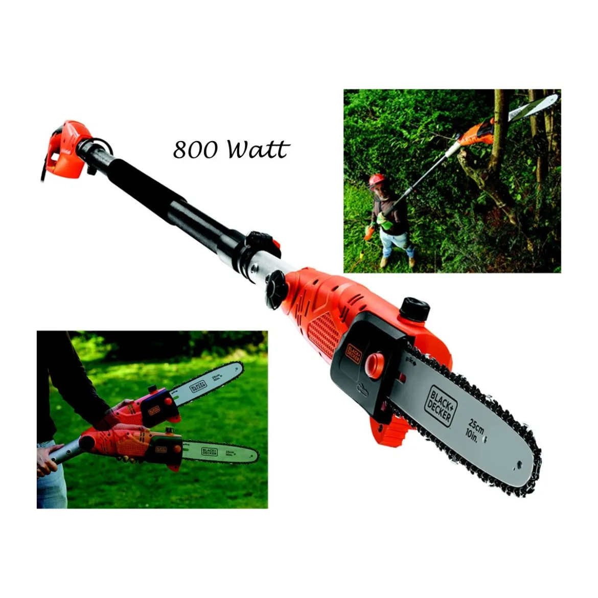 Sega Potatrice Elettrica Lama 25 Telescopica Elettrosega Black& Decker Pieghevole