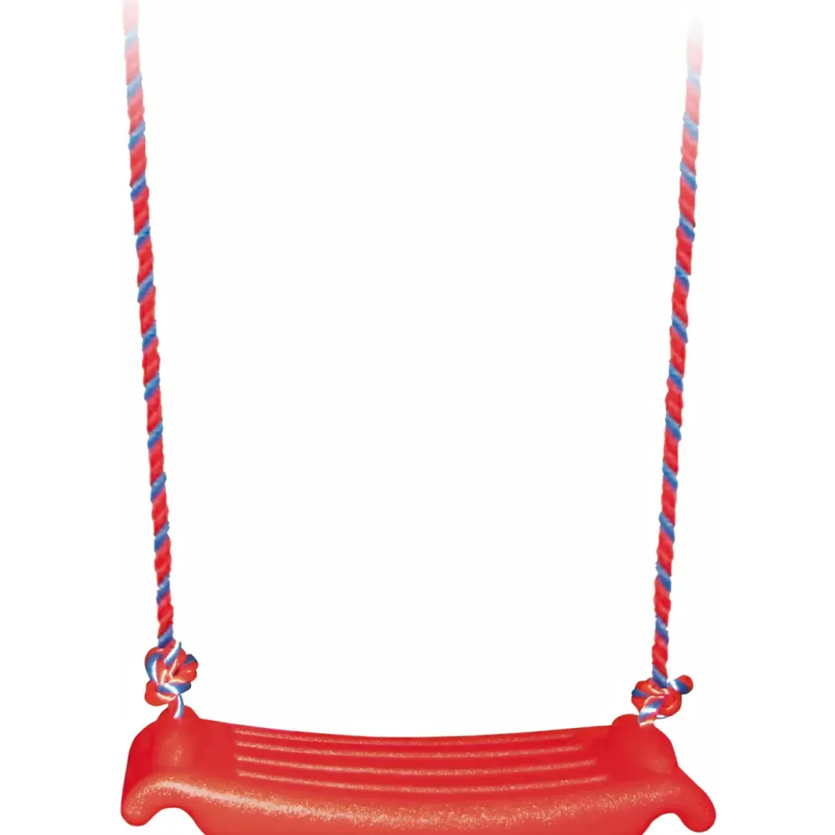 Seggiolino a Tavoletta per Altalena in Plastica Rosso Corde Regolabili