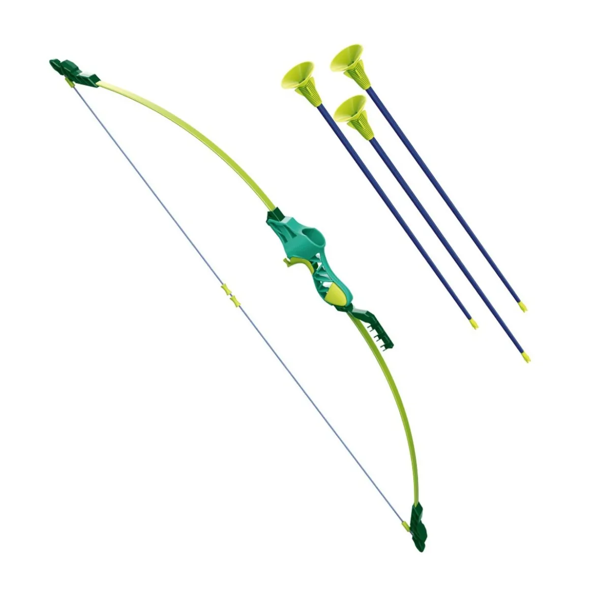 Set Arciere per Bambini Arco 96 cm in Fibra di Vetro 3 Frecce a Ventosa Bimbi