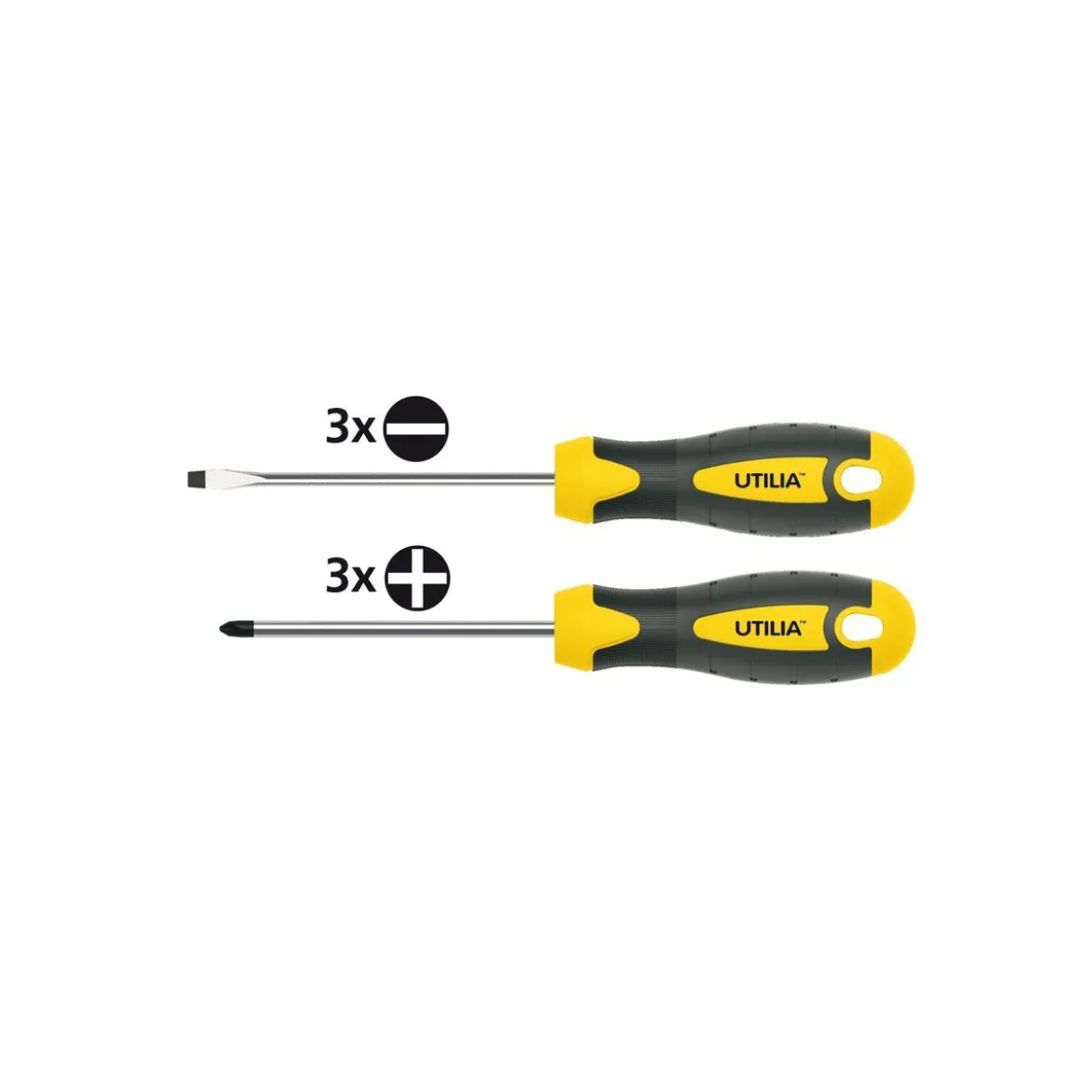 Set Giraviti a Taglio Croce Kit Cacciaviti Fisso Spaccato Precisione Calamitato