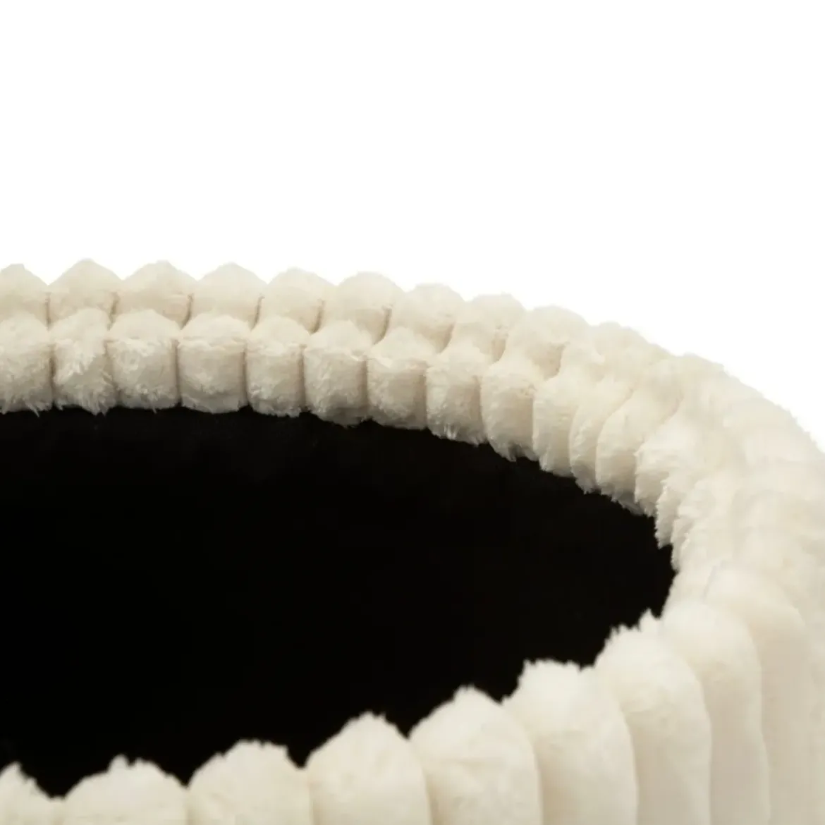 Set 2 Pouf Contenitori Imbottiti Bianco Seduta Tavolino Soggiorno Camera