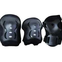 Set Protezioni Ragazzi Nero per Bici Skateboard Pattini Ergonomico