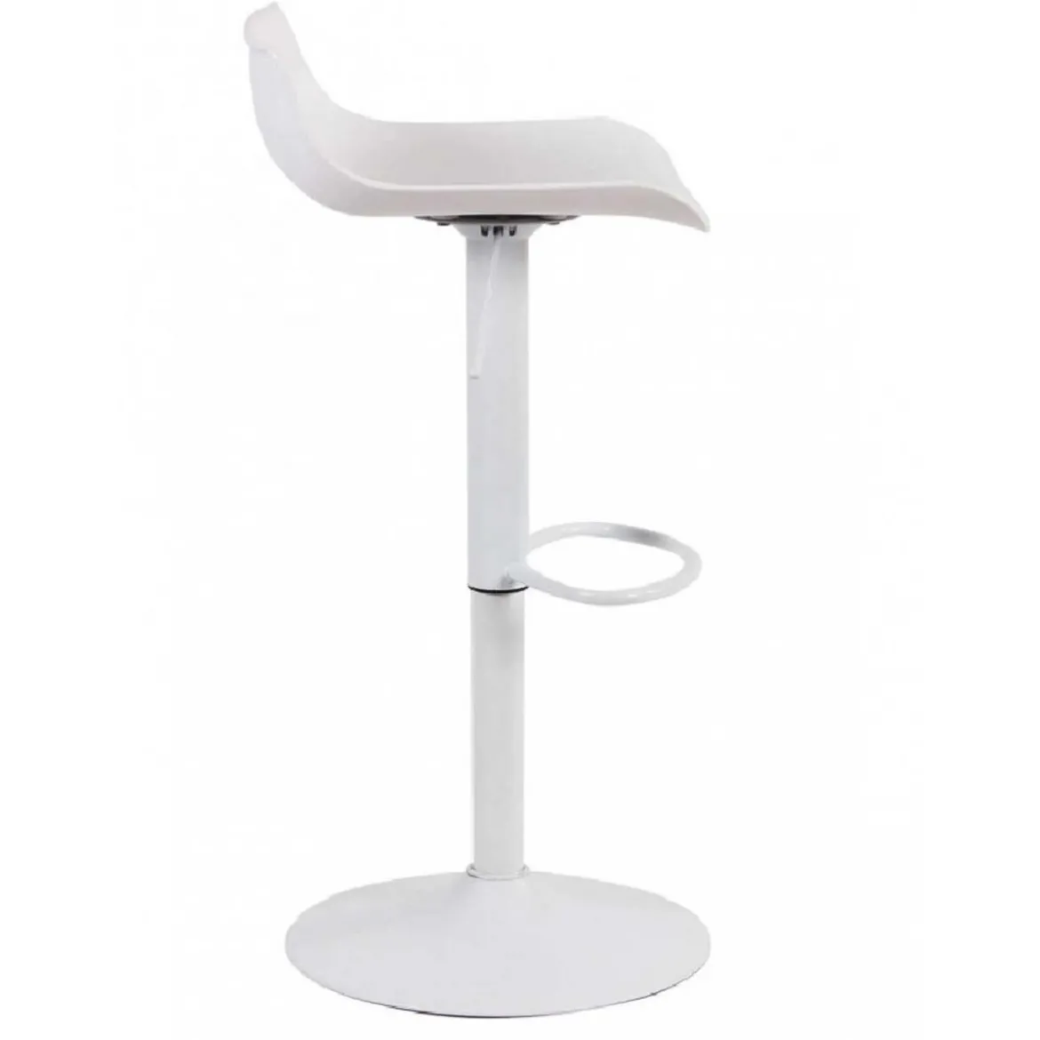 Set 2 sgabelli Alti Bianco Seduta in Plastica da Penisola Cucina