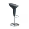 Set 2 Sgabelli da Bar Girevoli Grigio Regolabili con Schienale