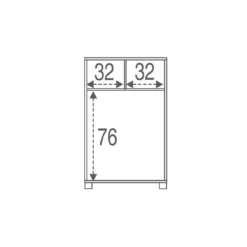 Settimino Como 70 Grigio 6 Cassetti Cassettiera Camera da Letto Settimino Como