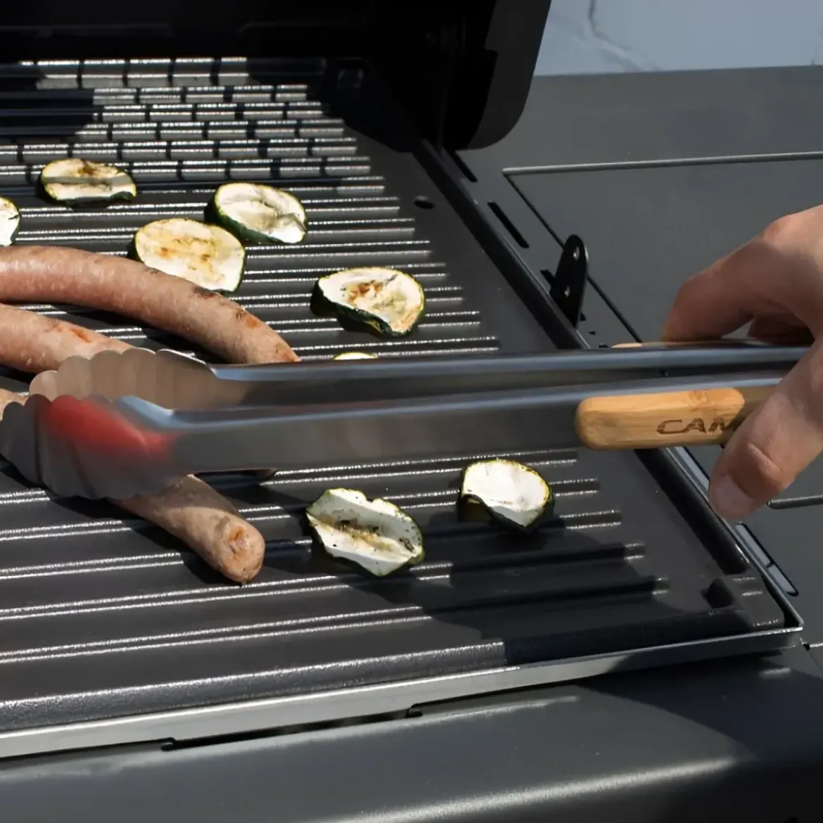 Set Utensili Barbecue Campignaz 9 Pezzi Manico in Legno Borsa Tessuto