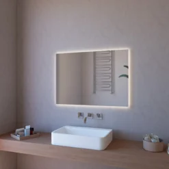 Specchio Moderno con Illuminazione a Led Rettangolare 80x60 da Bagno
