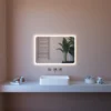 Specchio Retroilluminato da Bagno Rettangolare 100x70 a Led da Parete