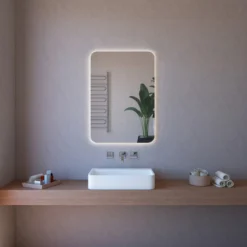 Specchio Rettangolare da Bagno 80x120 con Illuminazione Perimetrale a Led
