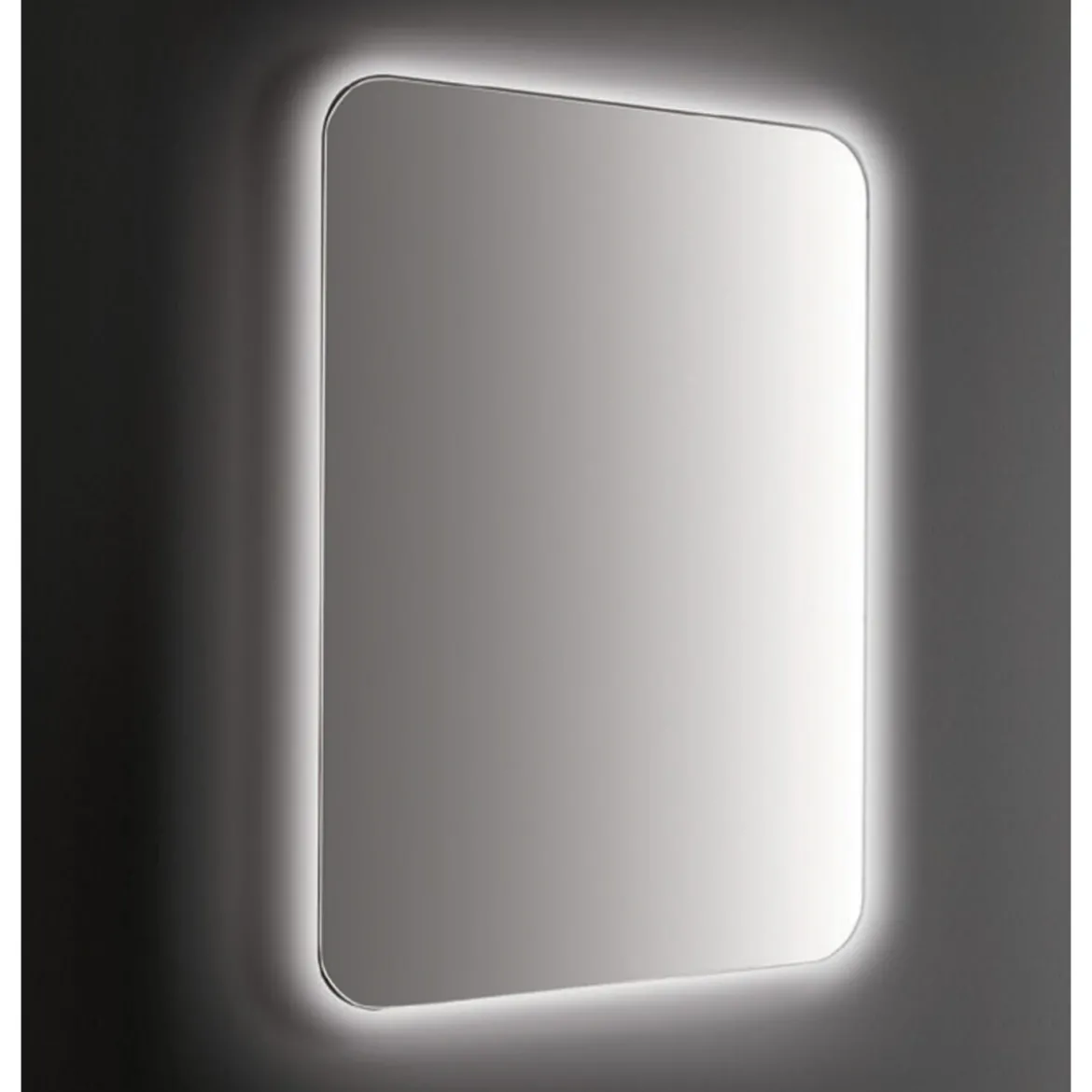 Specchio Rettangolare da Bagno 80x120 con Illuminazione Perimetrale a Led