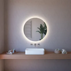 Specchio Rotondo 60 cm con Illuminazione Perimetrale Led per Bagno
