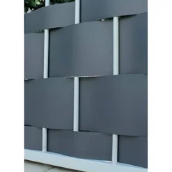 Strisce Frangivista in PVC Fogliame 35 m x 19 cm con Clip per Recinzione