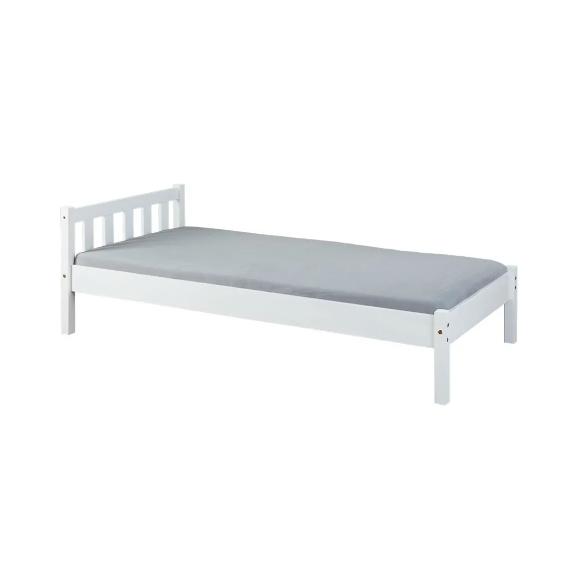 Struttura Letto Singolo 90x200 Bianco una Piazza Cameretta Bimbi Camera da Letto