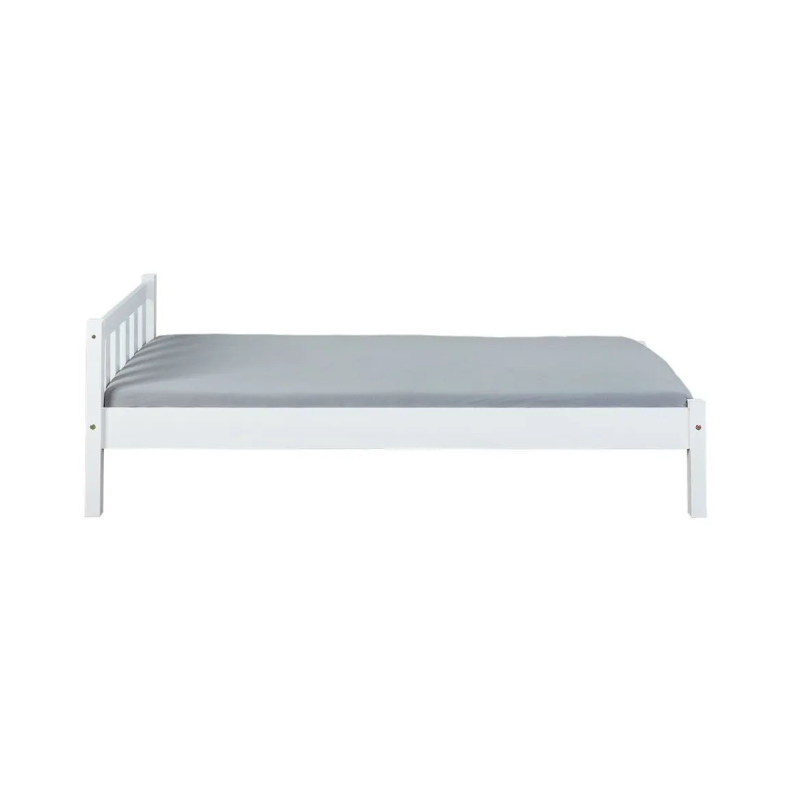 Struttura Letto Singolo 90x200 Bianco una Piazza Cameretta Bimbi Camera da Letto