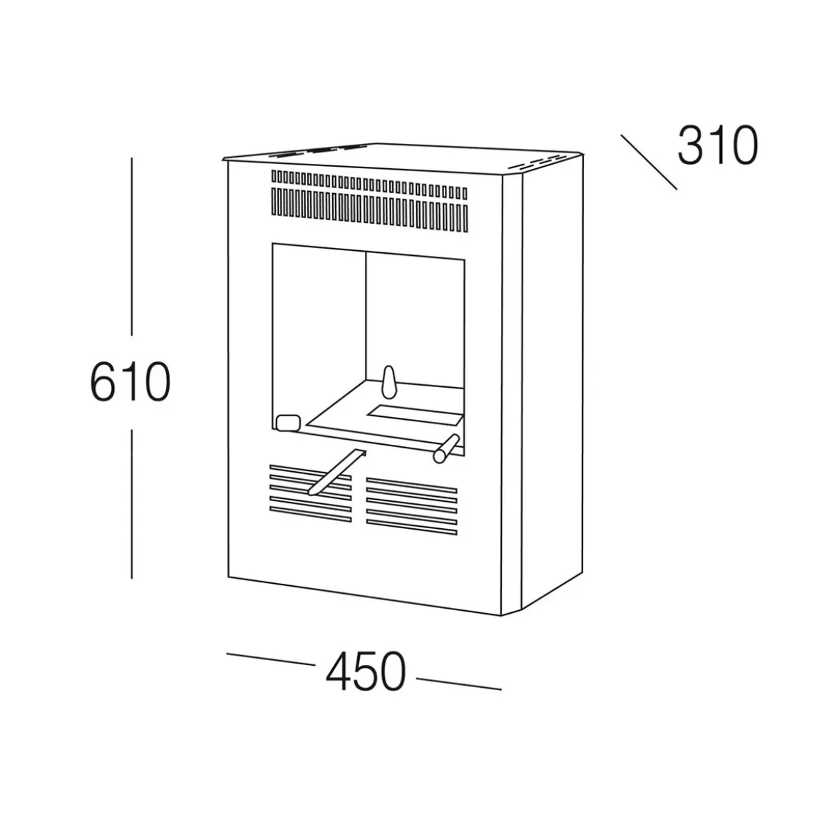Stufa a Bioetanolo Liquido Ruby 3kw Biostufa da Pavimento