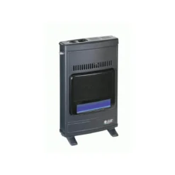 Stufa a Gas Metano a Parete Murale Pavimento con Vetro Catalitica Fiamma Vera