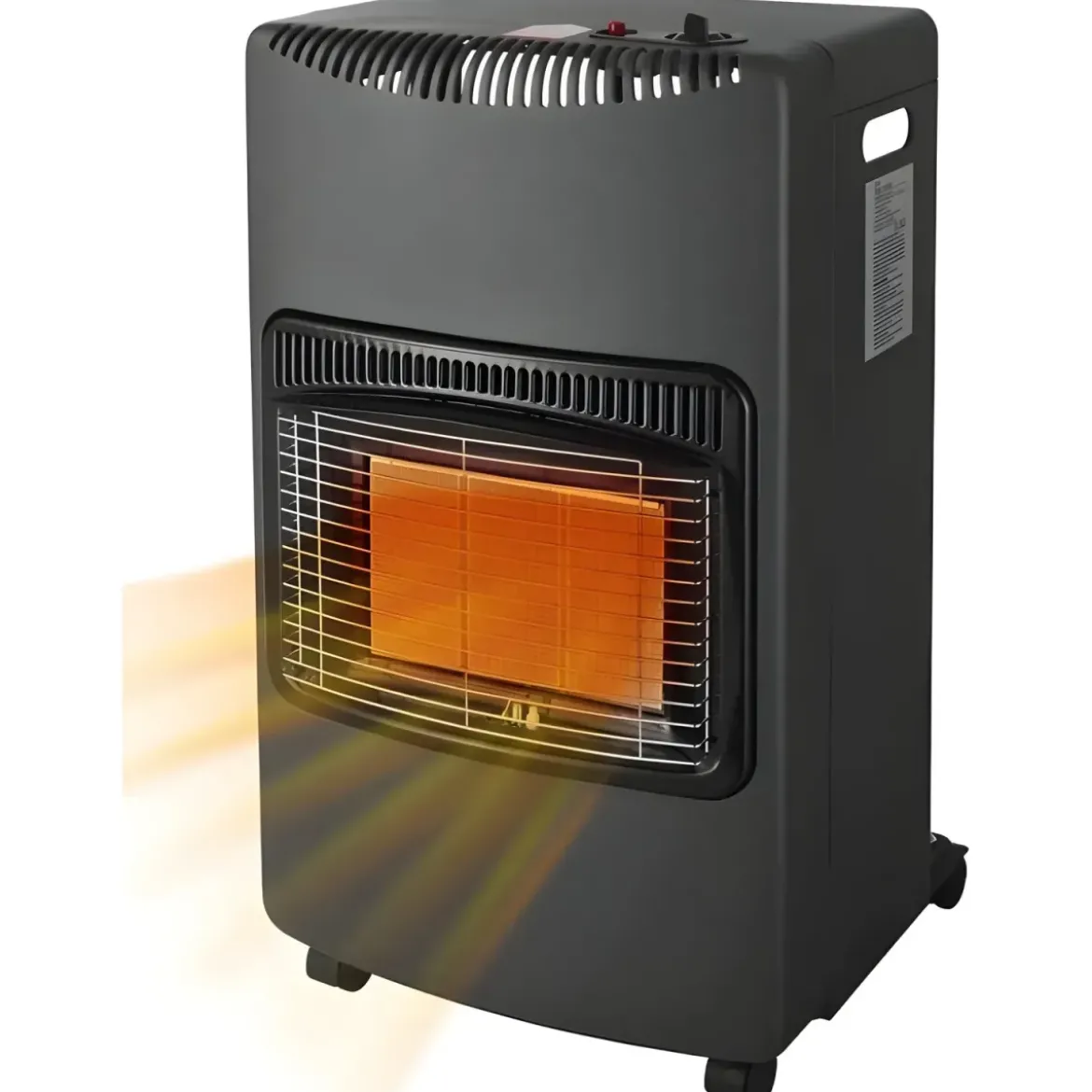 Stufa a Gas Pieghevole 4200W Vano Bombola 15kg Infrarossi Ruote
