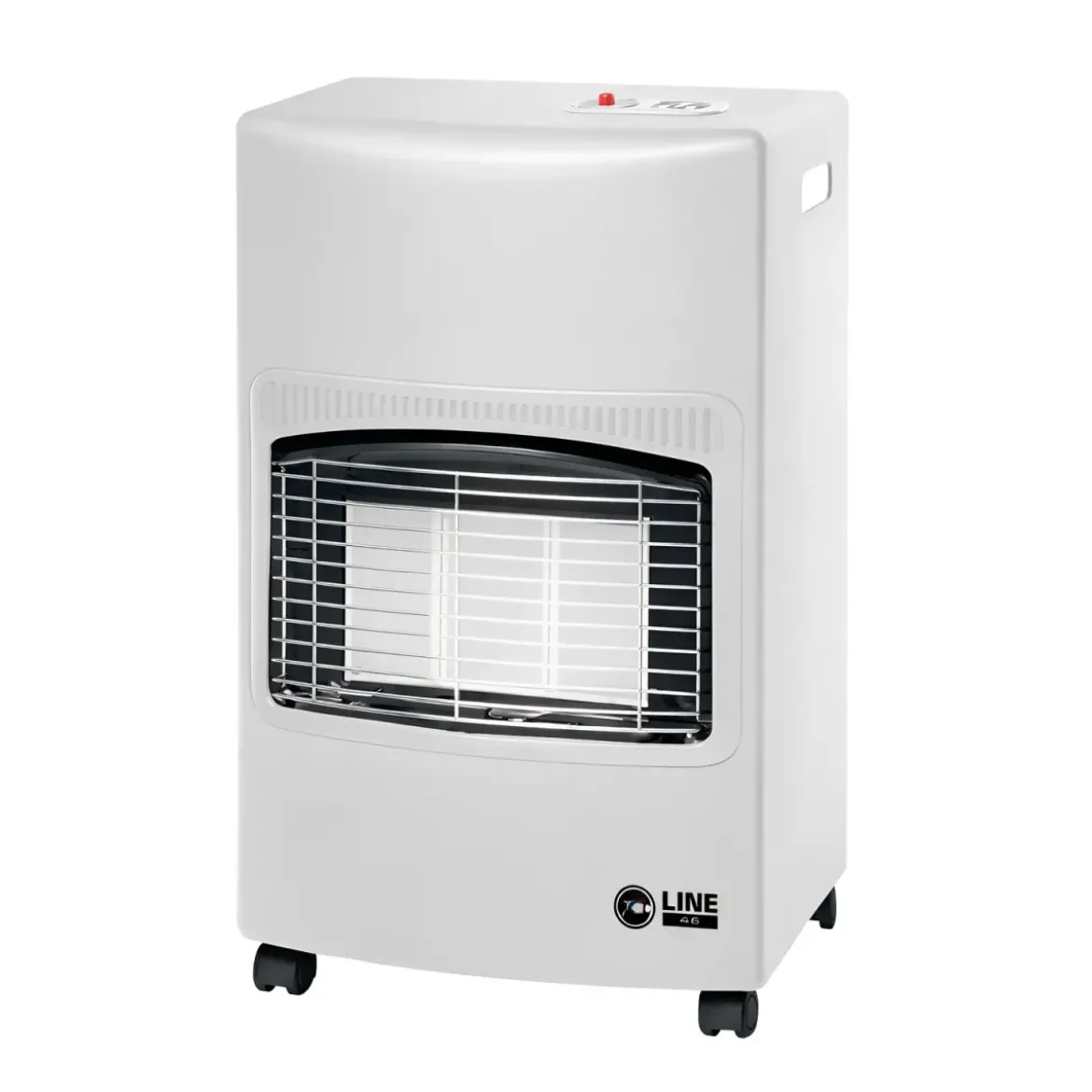 Stufa a Infrarossi Gas 4200W GPL Portatile con Ruote Bianco per Interni