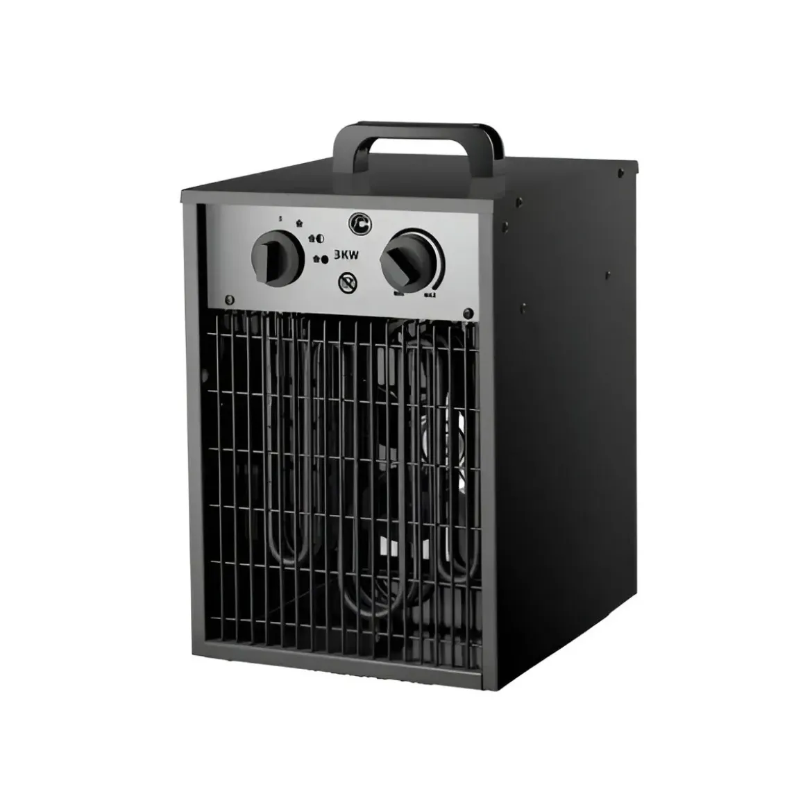 Stufa Elettrica Portatile 1500/3000W Termoventilatore Regolabile Nero
