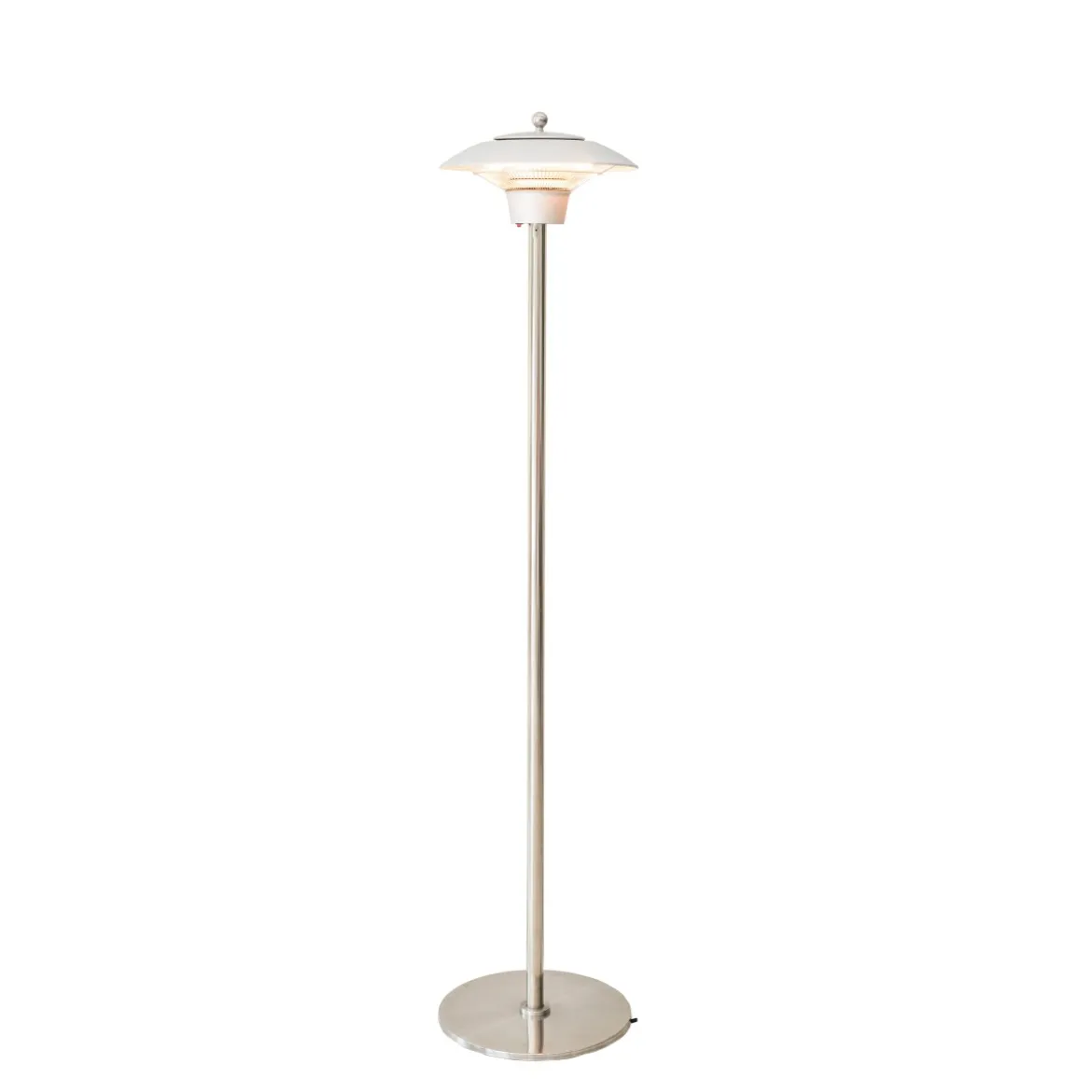 Stufa Riscaldatore a Infrarossi Bianco con Piantana per Esterni 1500W