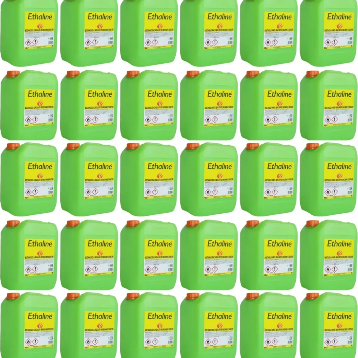 30 Taniche Bioetanolo Naturale 10L Combustibile Ecologico Biocamini