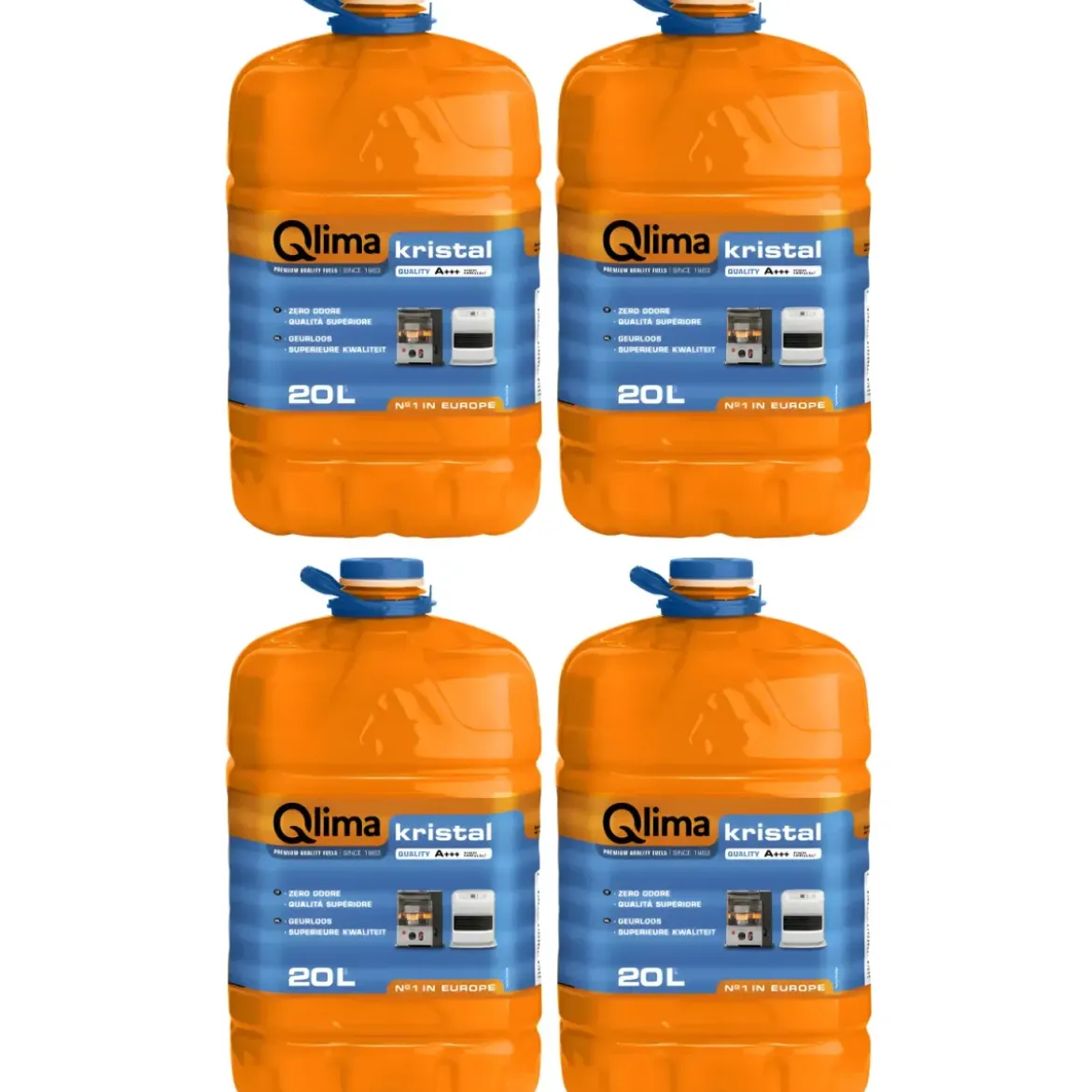 4 Taniche Combustibile Liquido Stufe Portatili 20L Paraffina Premium