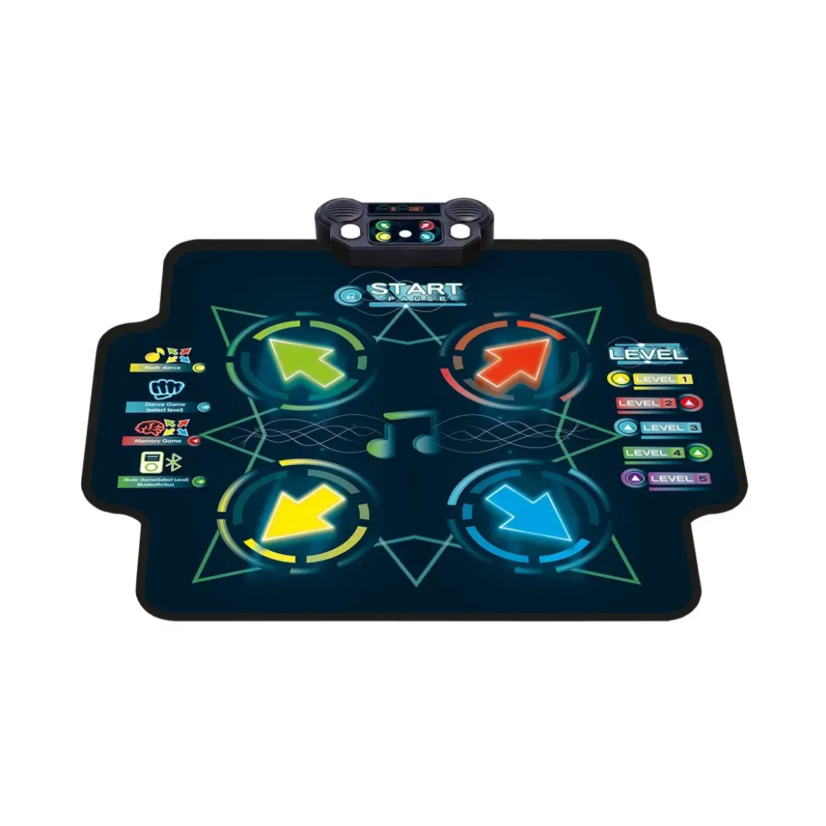 Tappeto per Bambini Interattivo Musicale Danza Blu con Luci e Bluetooth