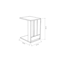 Tavolinetto da Divano Legno Bianco Porta Riviste Tavolino da Caffe Basso Ruote