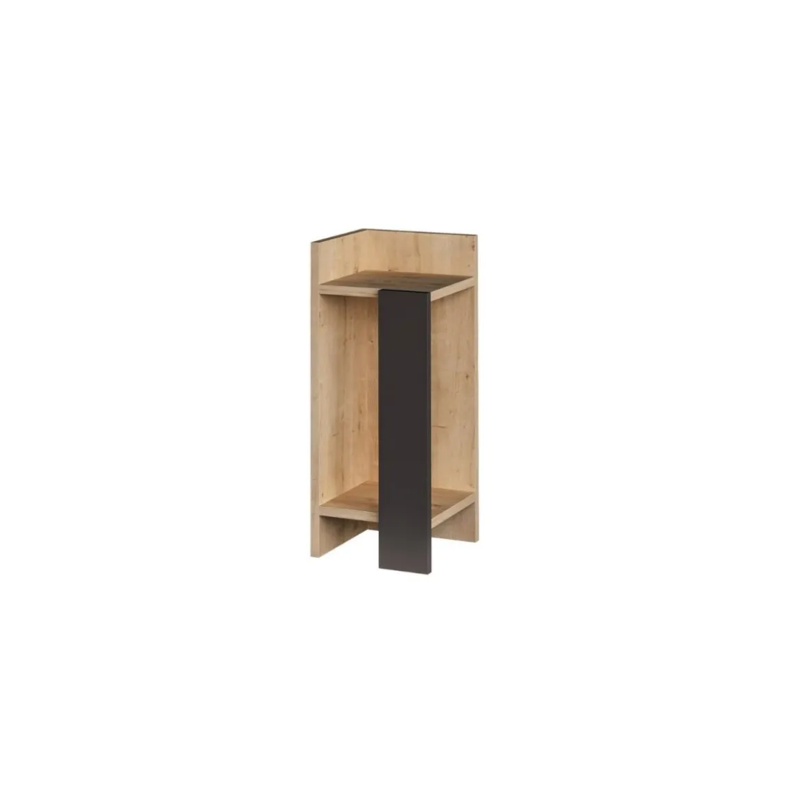 Tavolino comodino di Design Elos Sinistro in Rovere 27x25x60cm