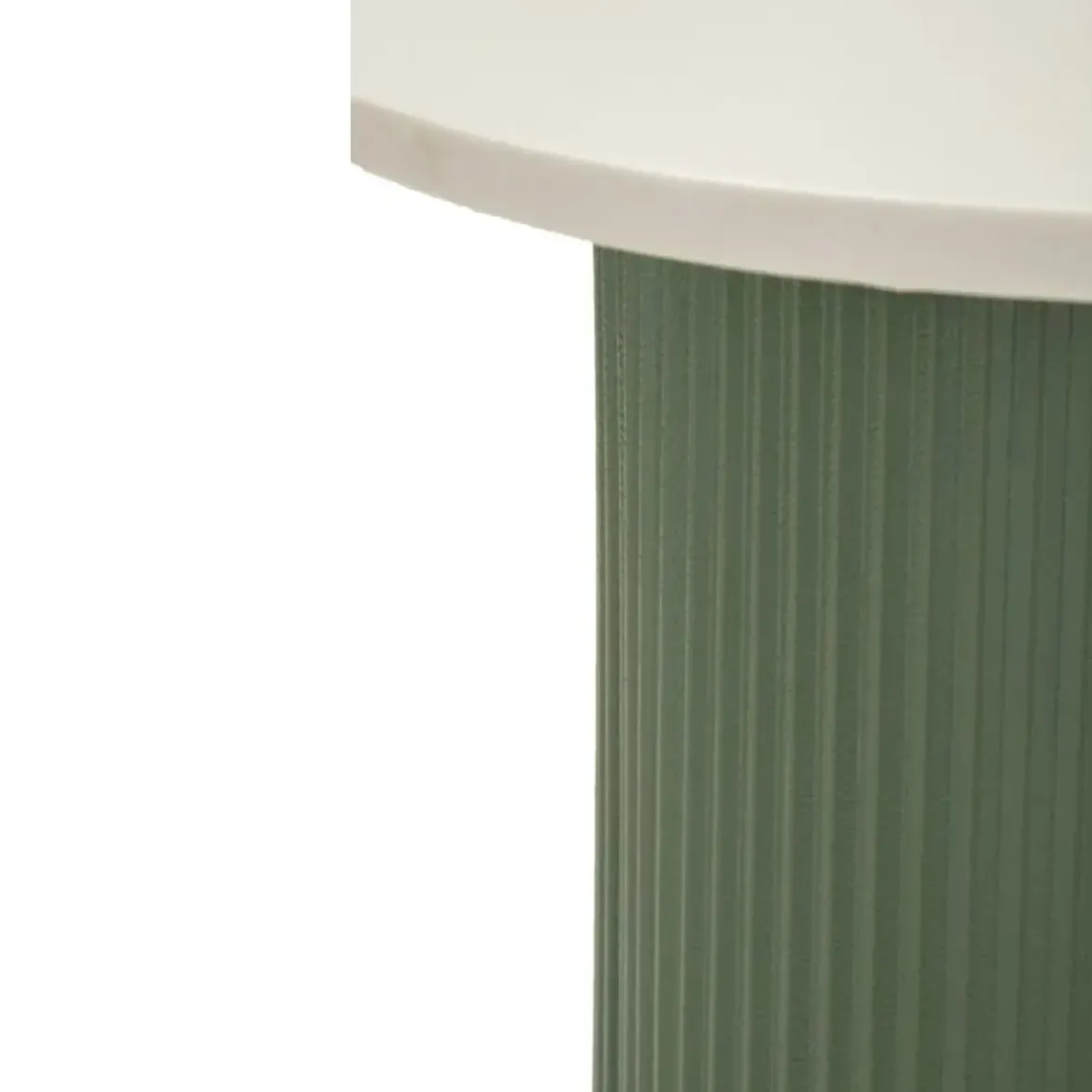 Tavolino da Caffè 45 cm Metallo Piano MDF Marmo Sintetico Verde Bianco
