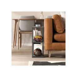 Tavolino da Divano Laterale Antracite 60x22x57 cm