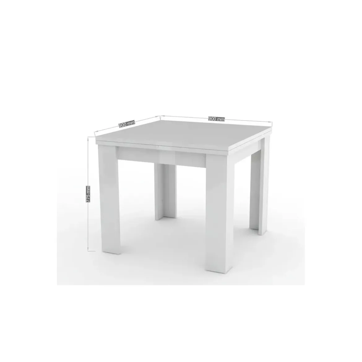 Tavolo Allungabile da 90 cm a 180 cm Apertura a Libro Grigio