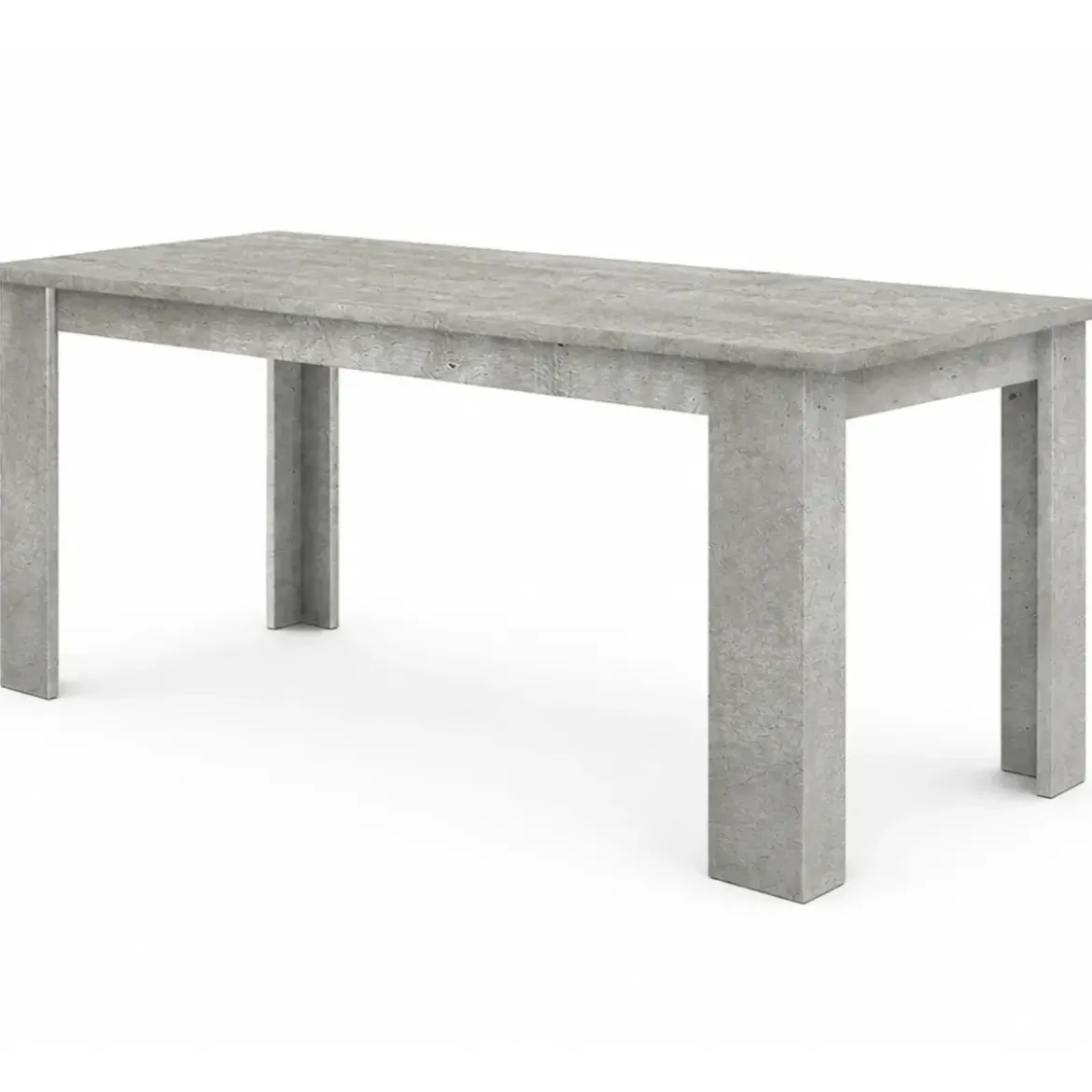 Tavolo Allungabile in Legno 140-190 cm da Salotto Grigio Cemento