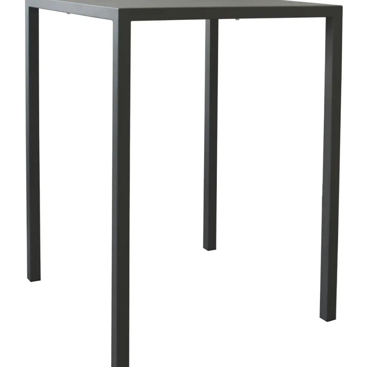 Tavolo Alto 80x80 cm Autolivellante in Metallo Antracite da Esterno