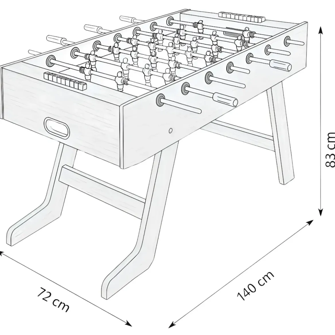 Tavolo Biliardino Calcetto Deluxe da Gioco Richiudibile Regolamentare