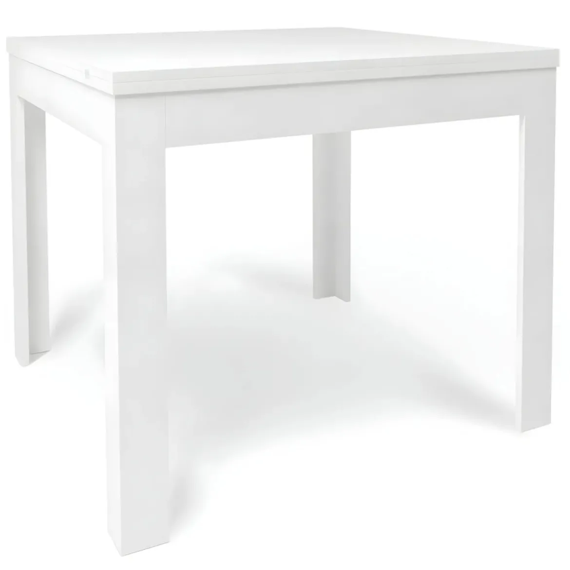 Tavolo da Pranzo a Libro 90x90 cm Bianco Moderno